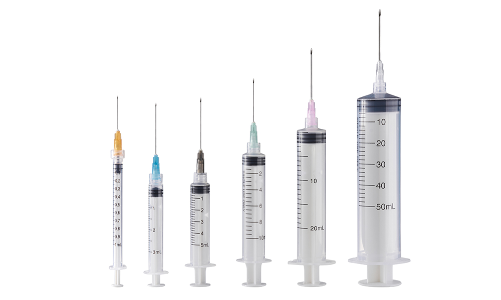 Disposable sterile syringes